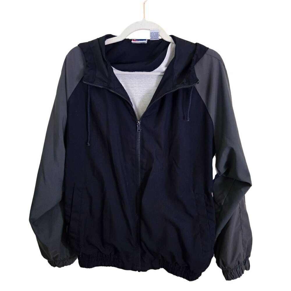 Champion Colorblock Full Zip Hooded Windbreaker Size M